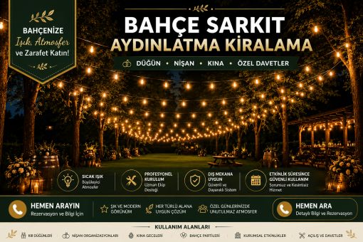bahçe sarkıt ışıklandırmaları 